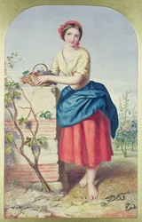 Girl with Basket of Grapes